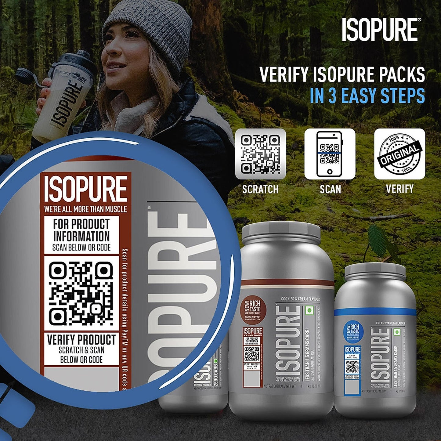 Isopure Whey Protein Isolate Powder with Vitamins for Immune Support - 2 kg