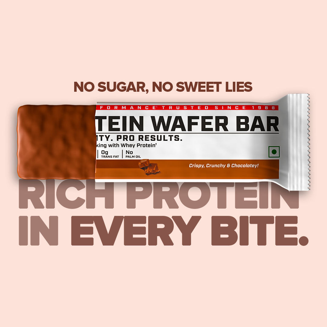 GNC Protein Wafer Bar Chocolate 10g Protein (Pack of 10)