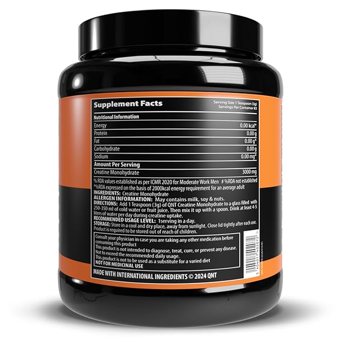 QNT Creatine Monohydrate | 250g | 83 Servings