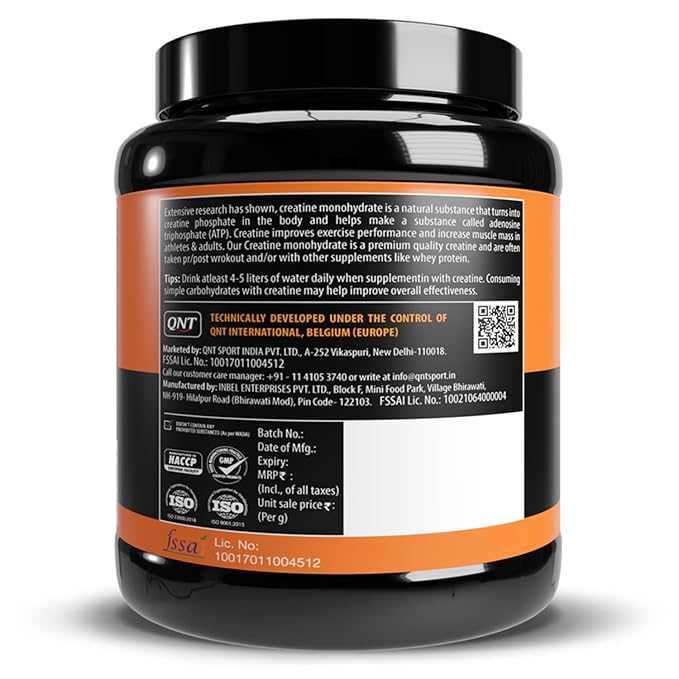 QNT Creatine Monohydrate | 250g | 83 Servings
