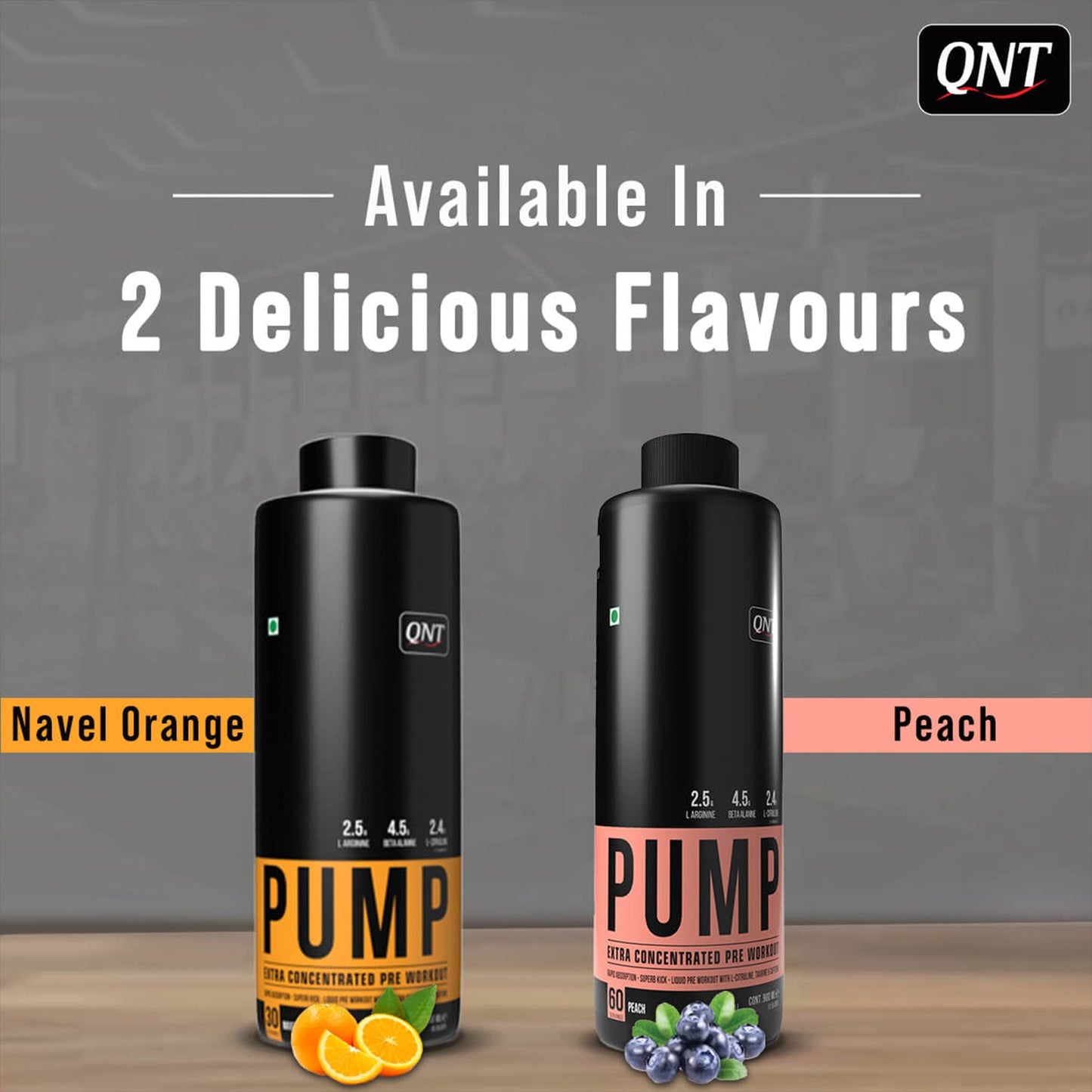 QNT PUMP LIQUID PRE WORKOUT | PEACH, 450ML