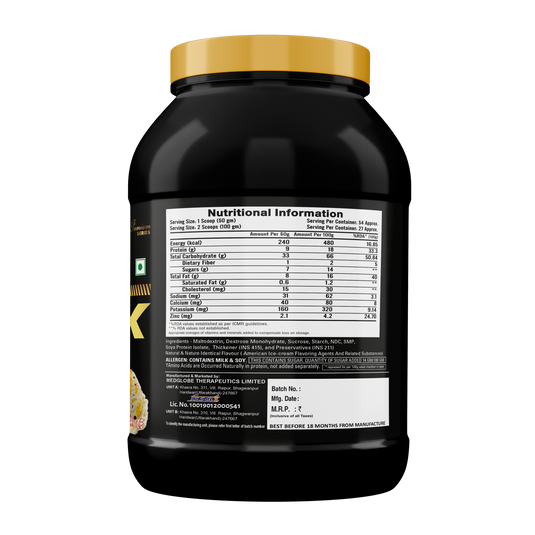 HULKMass Powerful Weight Gainer Premium Series 3kg 5kg
