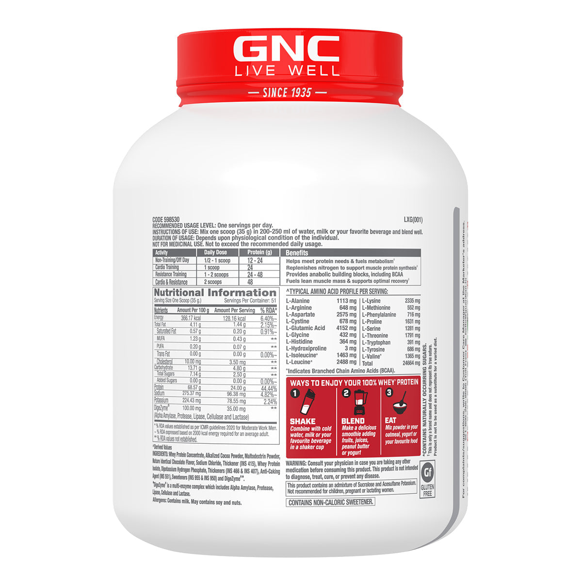 GNC 100% Whey Protein