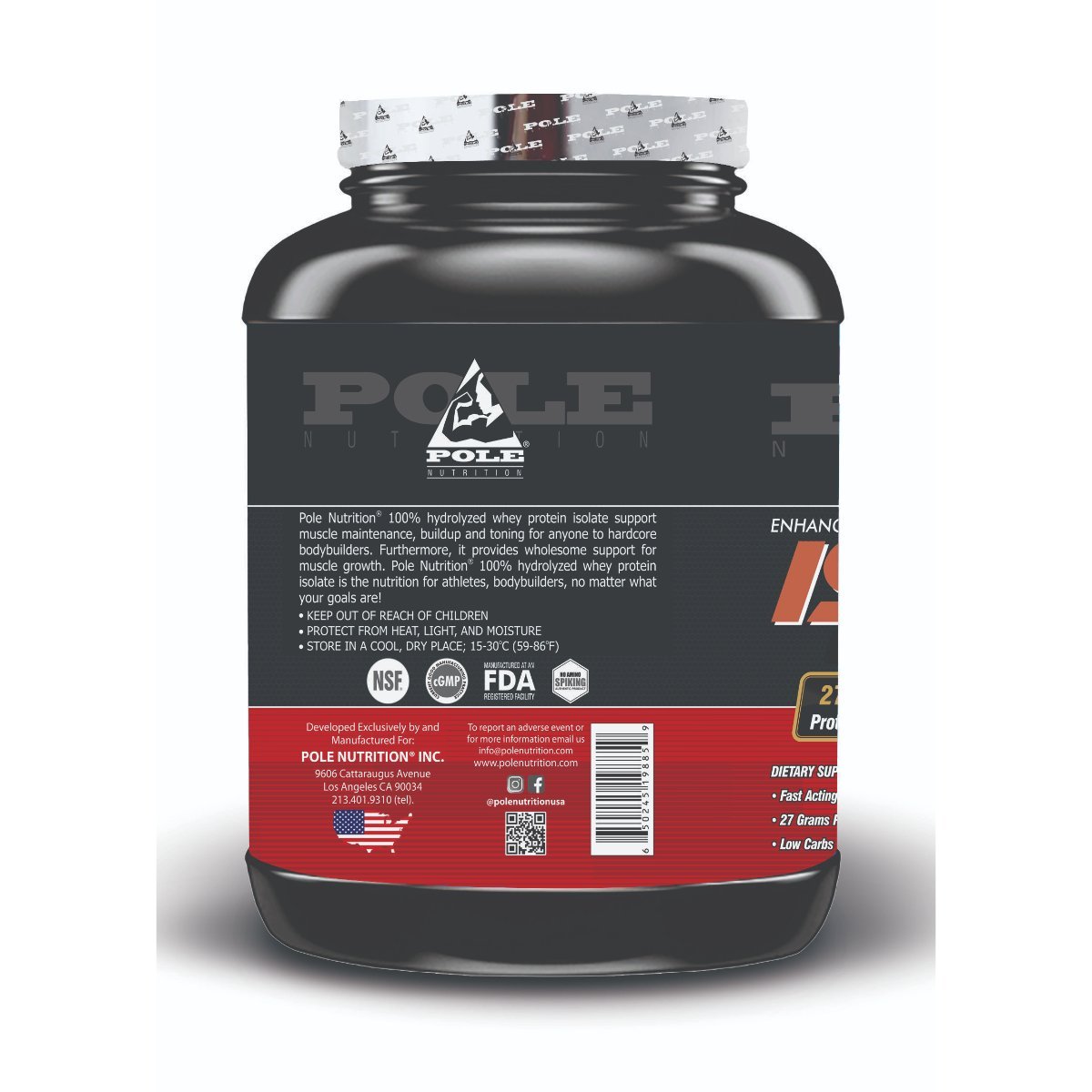 Pole Nutrition Isolate 100% Hydrolyzed Whey Protein