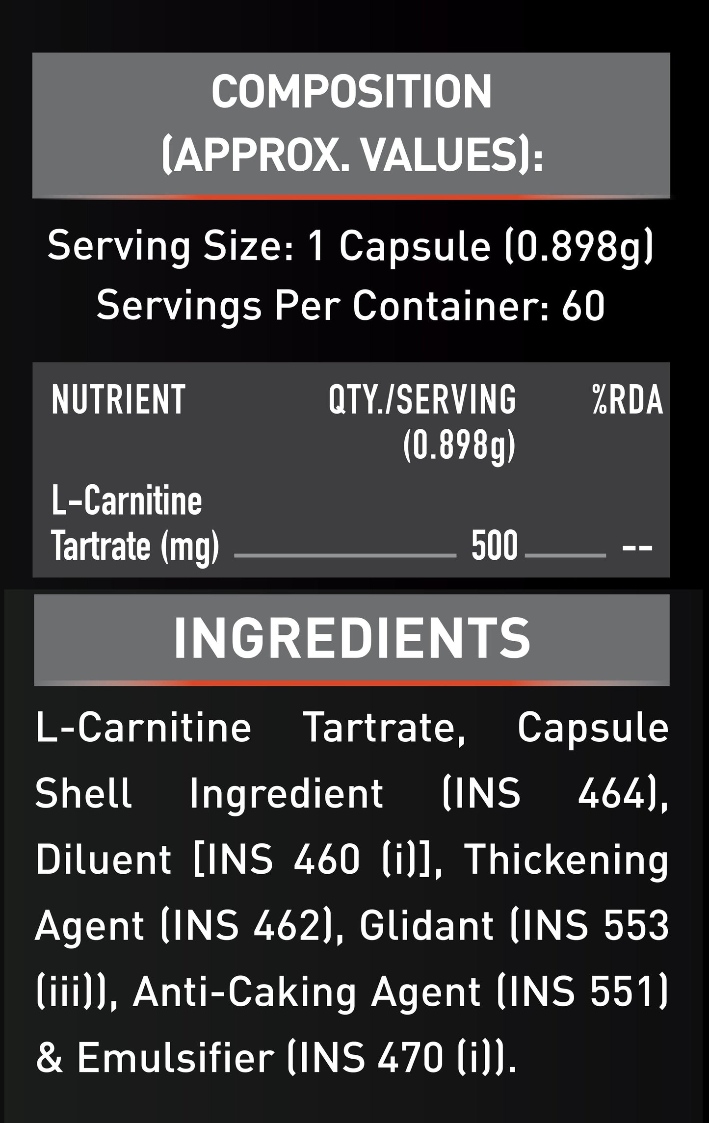 MuscleBlaze L-Carnitine L-Tartrate, 60 capsules