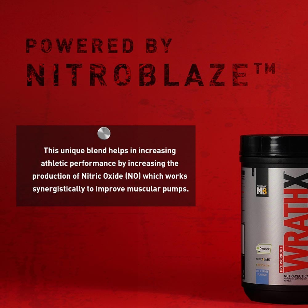 MuscleBlaze Pre Workout WrathX, 340 g
