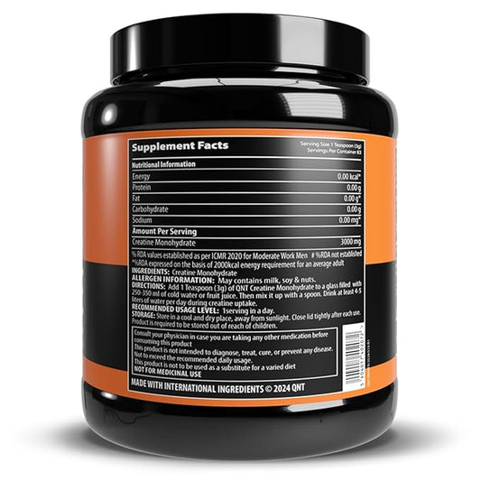 QNT Creatine Monohydrate | 250g | 83 Servings