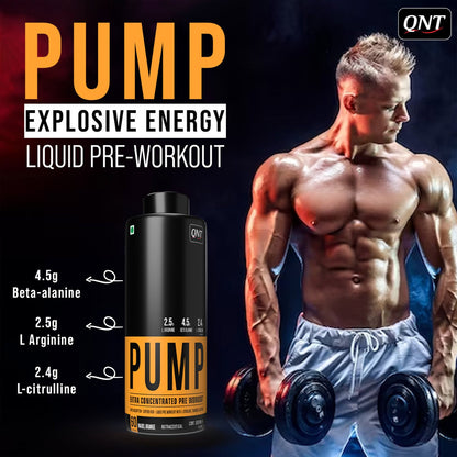 QNT PUMP LIQUID PRE WORKOUT | PEACH, 450ML