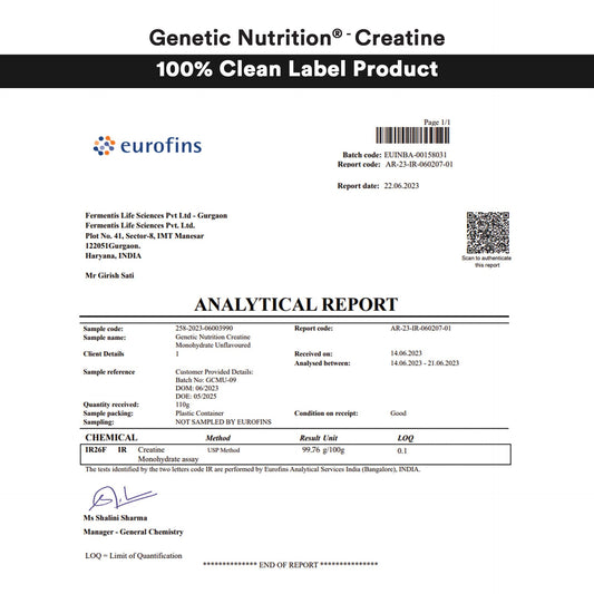 Genetic Nutrition Creatine Monohydrate 250gm