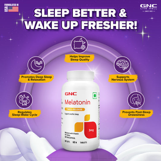 GNC Melatonin With Vitamin B6 60 Tablets