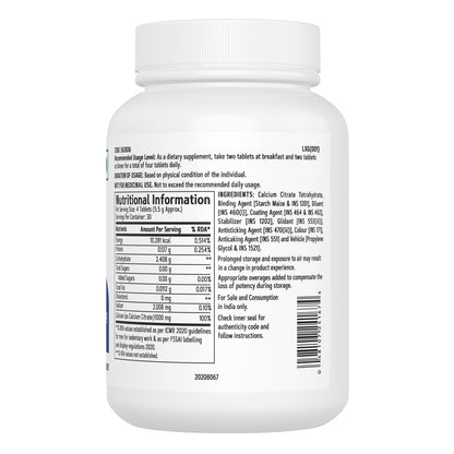 GNC Calcium Citrate 1000mg 120 Tablets