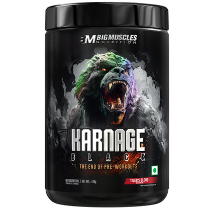 Big Muscle Karnage Black Pre Workout 420gm