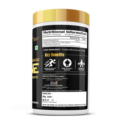Premium Series Creatine Monohydrate - 250g (83 Servings) Unflavoured