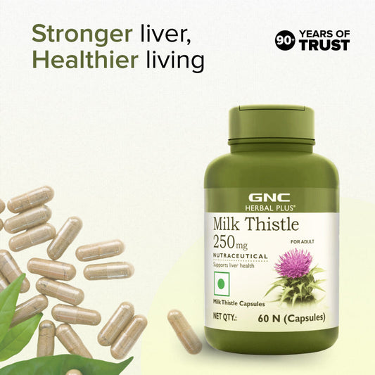 GNC Herbal Plus Milk Thistle 60 Capsules