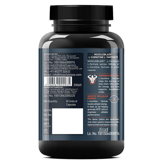 MuscleBlaze L-Carnitine L-Tartrate, 60 capsules